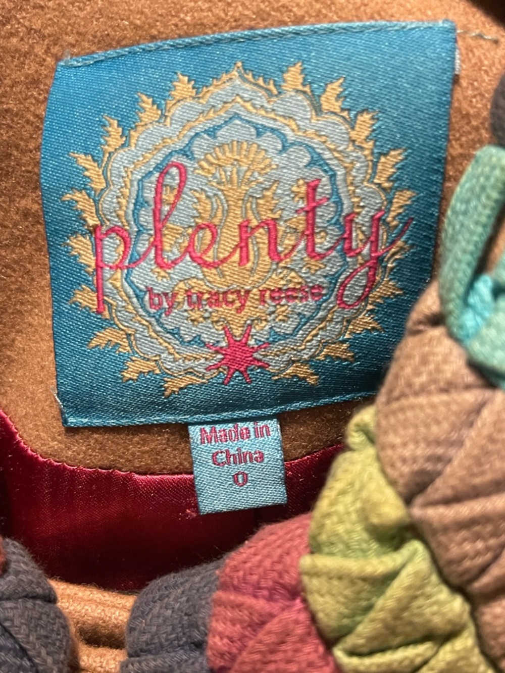 Plenty by Tracy Reese | Wool Blend Crochet Collar Coat, Camel, Size 0, GUC - Picture 13 of 16